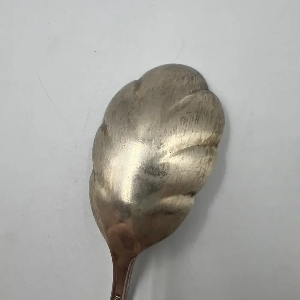 Antique Meriden Silverplate First Lady‎ Pattern Clamshell & Relish Spoon, Fork